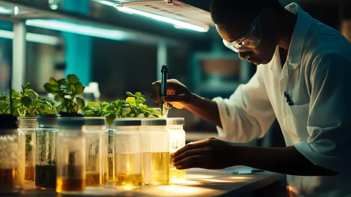 Plant Research in Modern Laboratory Setting