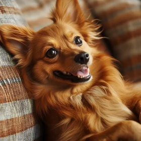 Joyful Golden-Brown Dog