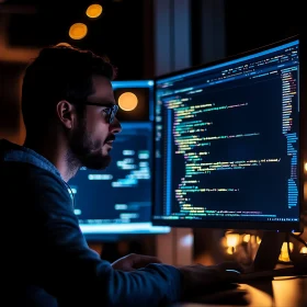 Developer Working on Code