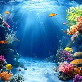 Colorful Fish in a Coral Garden