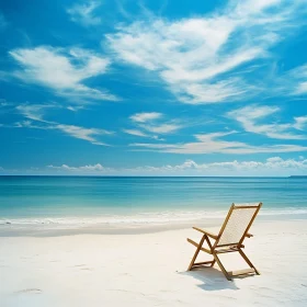 Beach Chair Bliss: Relaxing Ocean View