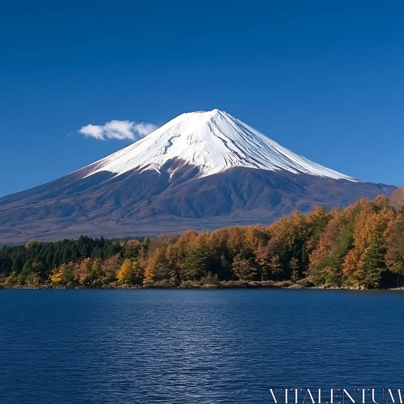 AI ART Picturesque Mount Fuji Landscape in Autumn