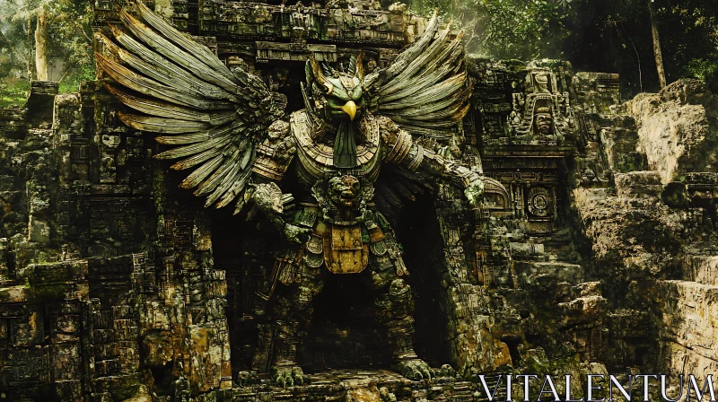 Stone Guardian of Lost Civilization AI Image