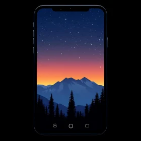 Stylized Landscape on Mobile Screen