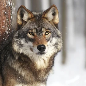 Winter Wolf Close-Up