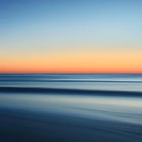 Peaceful Seascape with Gradient Sky