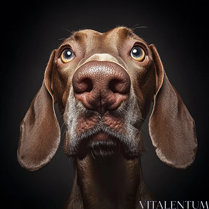 Detailed Dog Portrait AI Image