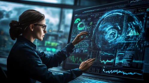 Futuristic Data Analytics Interface