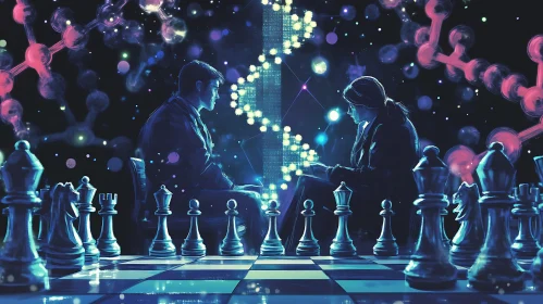 Chess and Science Conceptual Art