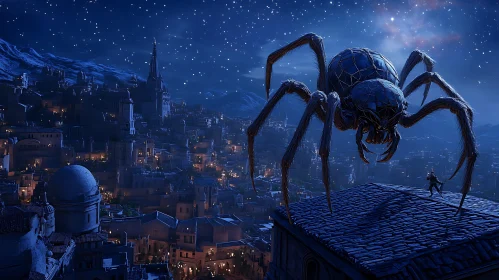 Night Watch: Spider Over Cityscape