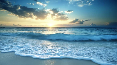 Peaceful Seascape with Gentle Waves