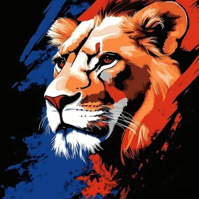 Bold Lion Graphic Art