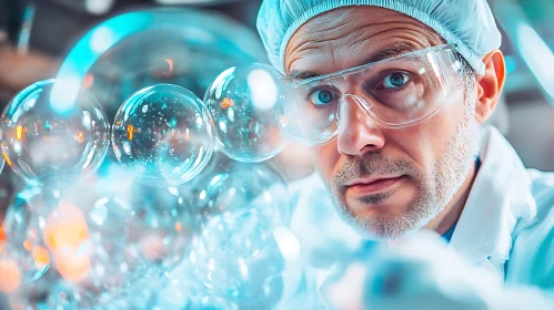 Scientist's Bubble Experiment