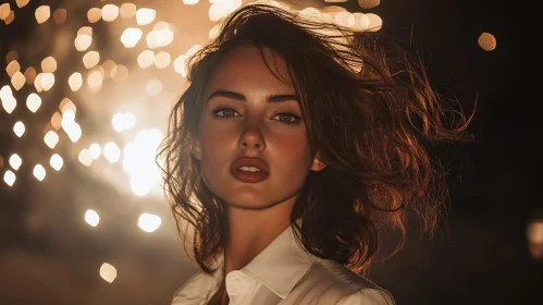 Captivating Woman Portrait in Evening Glow