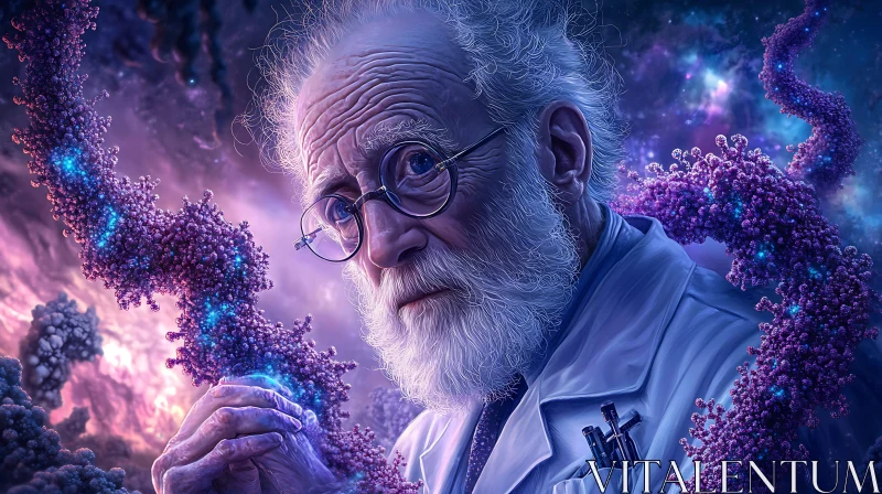 AI ART Molecular Cosmos: A Scientist's Vision