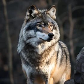 Wolf Portrait in Natural Habitat