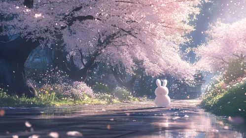 Spring Blossoms with Rabbit