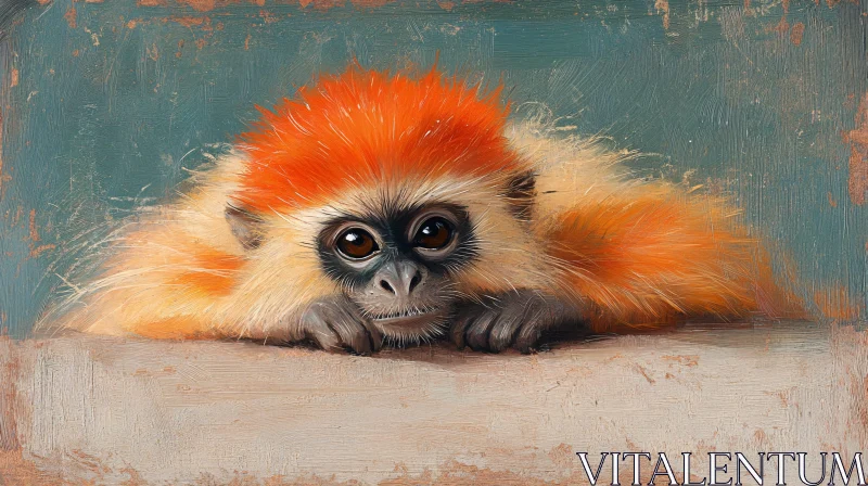 AI ART Expressive Monkey Portrait