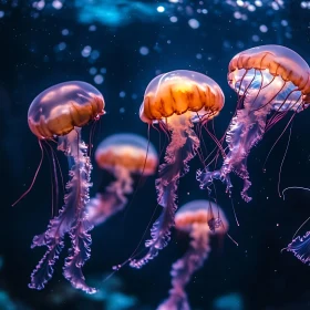 Underwater Dance of Jellyfish