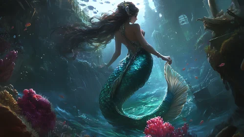 Underwater Mermaid Fantasy Art