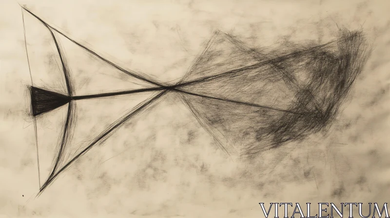 Geometric Charcoal Sketch: Abstract Composition AI Image