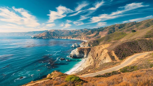 Picturesque Ocean View with Mountains