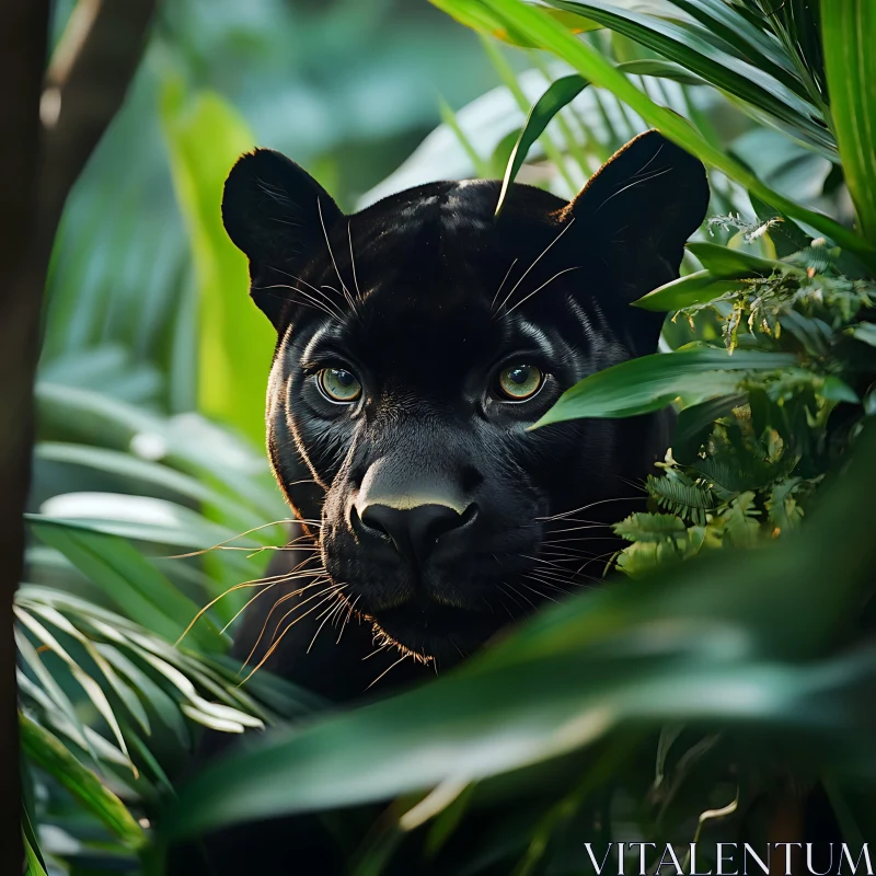 AI ART Panther in Greenery