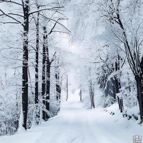 Winter Wonderland Forest Path