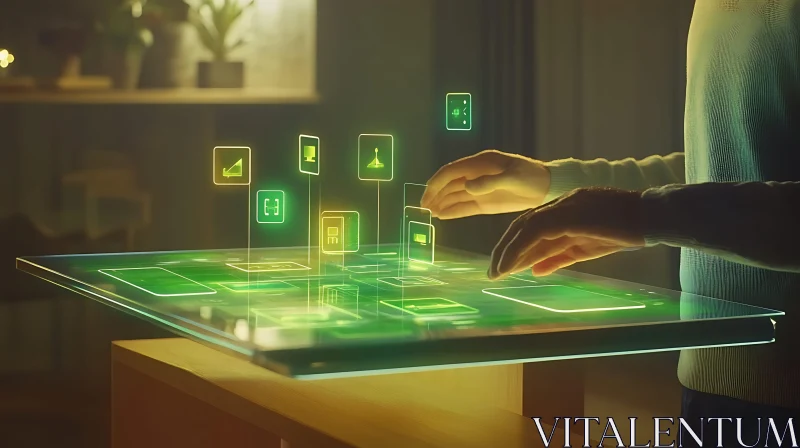 Futuristic Touchscreen Technology AI Image