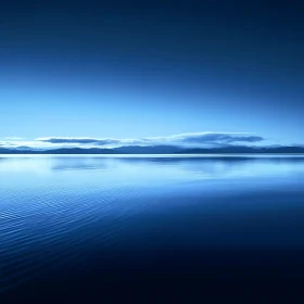 Peaceful Blue Water Landscape