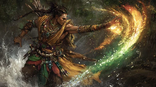 Fantasy Warrior Magic Casting