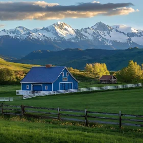 Mountain Barn Scene