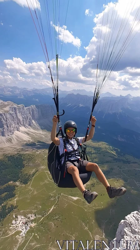 Mountain Paragliding Experience AI Image