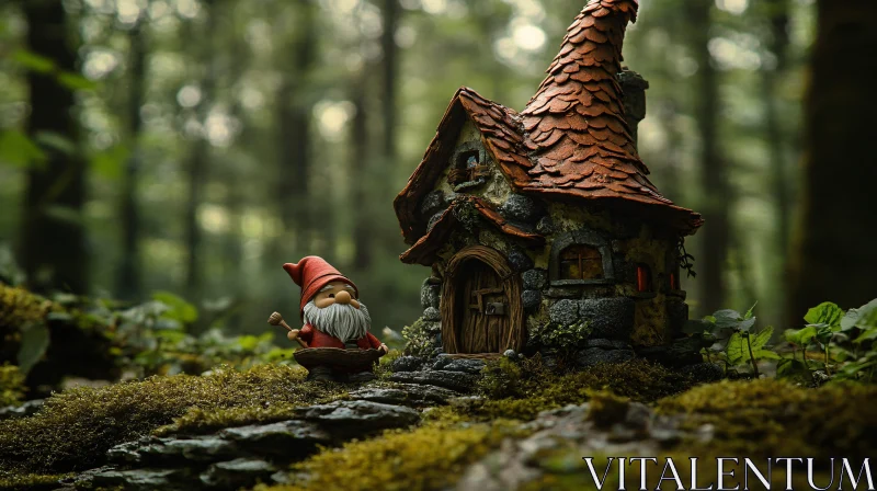 AI ART Gnome's Abode in Verdant Woods