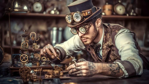 Steampunk Artisan at Work