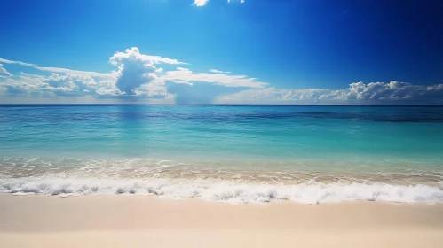 Turquoise Water and Blue Sky Seascape