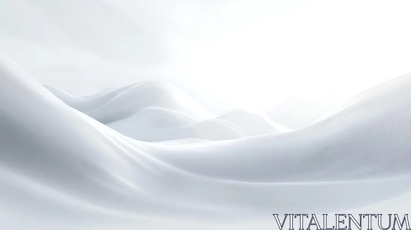 AI ART Gentle White Curves Abstract Design