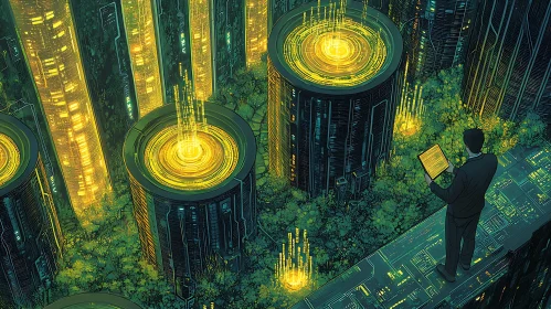 Green Tech Cityscape