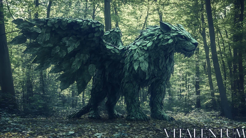 AI ART Winged Lion of the Woods