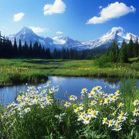 Scenic Mountain Lake Landscape