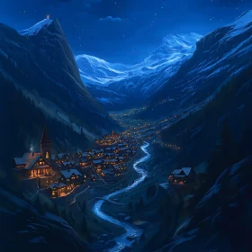 Night in Mountain Valley