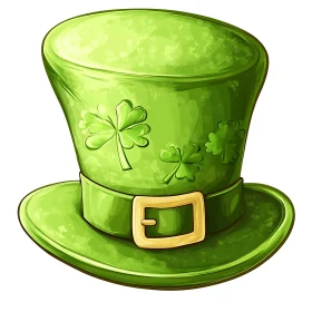 St Patrick's Day Green Hat Illustration