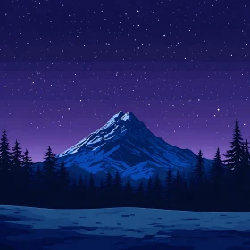 Night Sky Mountain View