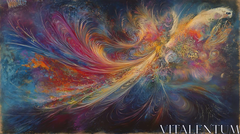 Swirling Colors Abstract Artwork AI Image