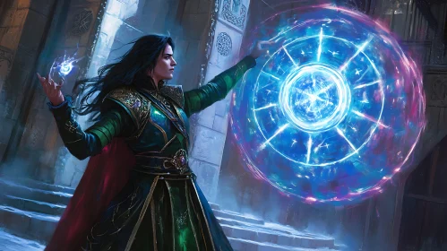 Enchanter Conjuring Magical Sphere