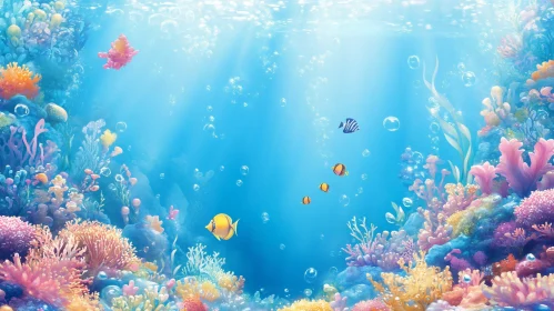 Underwater Paradise with Colorful Sea Life