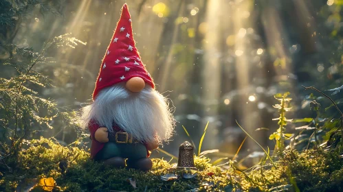 Forest Gnome with Red Hat