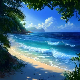 Seaside Paradise: A Tropical Beach Scene