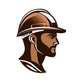 Stylized Construction Worker Profile