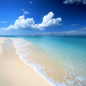 White Sand Beach and Blue Sky